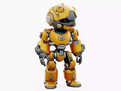 ROBO ZERO-E Rigged for Unreal Engine - Unity - MIXAMO 3D model