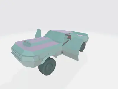 hydraulic lowrider cars Low-poly 3D model