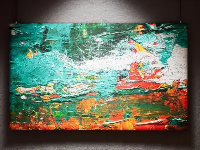 Canvas Materials pack with Exhibition Room for UE4 Low-poly 3D model