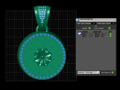 gol dround pendant 3D print model