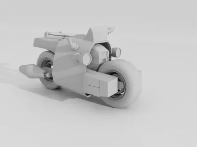 3D modeling of bike Low-poly 3D model