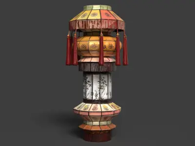 Chinese royal palace lantern   Low-poly 3D model buy