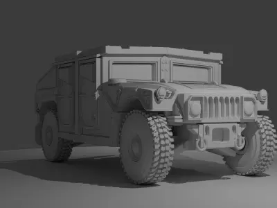IDF Armored Hummer 3D print model
