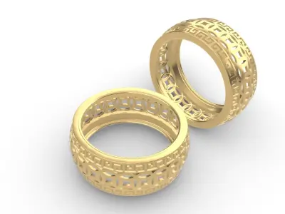 0263 Chinese Coin Ring 3D print model