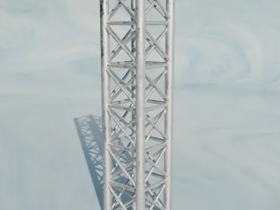 Steel Square Truss  5 models 3D Model Collection