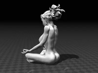 Yoga pose 3D print model