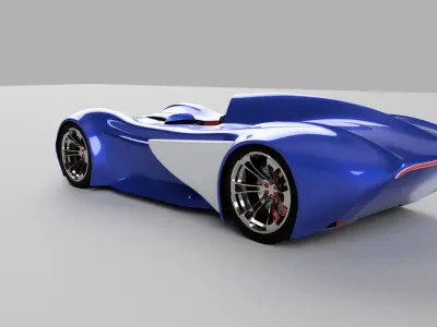 prototype race car 3D model