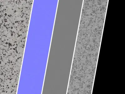 Terrazzo Materials 19- by Sbsar Generatator - Pbr 4k Seamless Texture