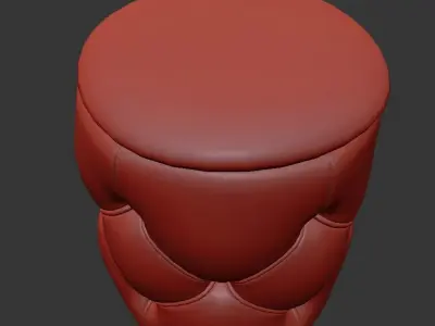 3d model of velvet pouf 3D model
