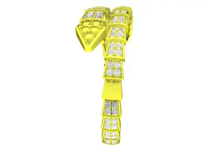 A7517 Luxury Snake Diamond Women Bangle Bracelets 3D Model 3D print model