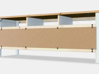 HEMNES TV bench 1 Low-poly 3D model