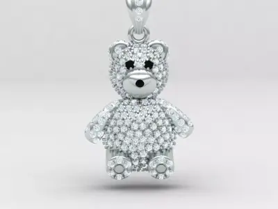 Teddy pendant 01 3D print model