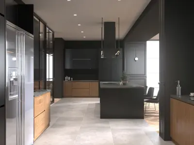 Apartment Interior Scene 02 3D Model 3D model