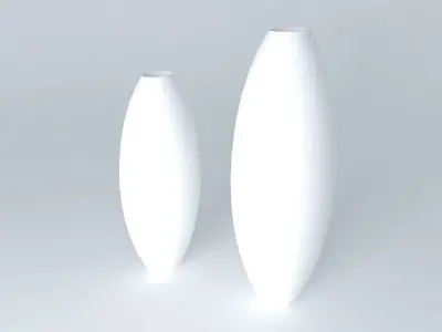 White vases Free 3D model