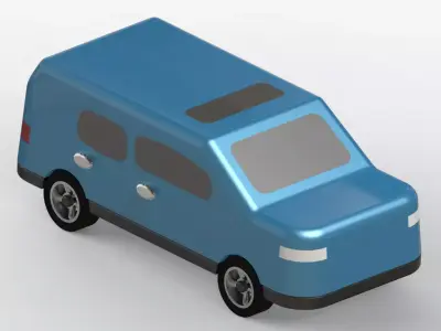 Six Seater Passenger Car 3D print model