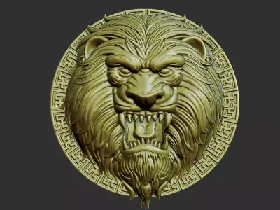 lion head 3D print model 2