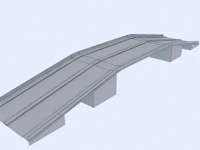 Sample Bridge Road Free low-poly 3D model