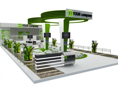  Booth Exhibition Stand a449c 3D model