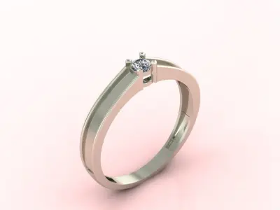 Solitaire Ring Diamond Series  3D print model purchase