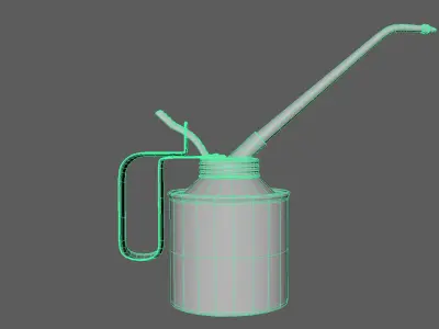 Oilcan Rusty PBR Game Ready Low-poly 3D model Low-poly 3D model