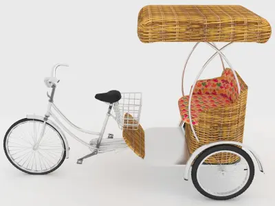 Bike Rickshaw 4 3D model