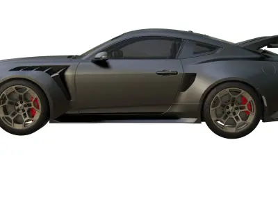 Ford Mustang GTD 2025 Low-poly 3D model