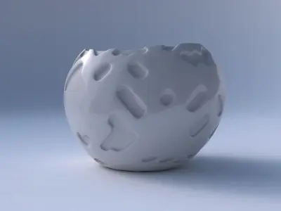 Bowl compressed 2 with cavities smooth 3D print model