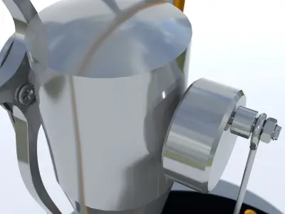 Stirling engine animated 3D model