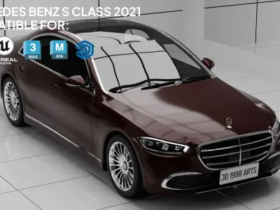 Mercedes Benz 5 class 2021 with Showroom 3D model
