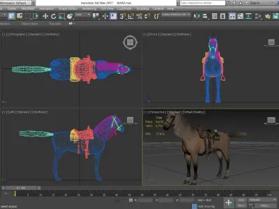 Horse - D9-D10 3D model