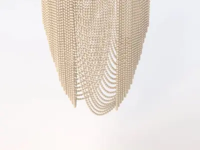 Luxe Shell Chandelier 3D model