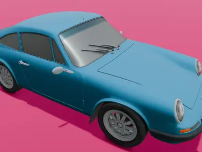 Cartoon Car 3D Model Low-poly 3D model