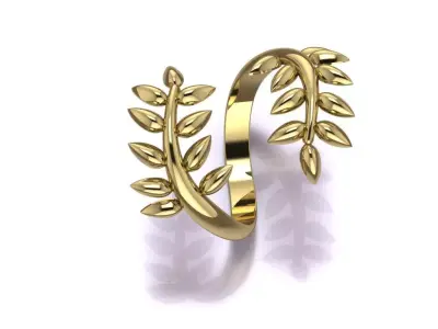 Leaf ring 3D print model buy