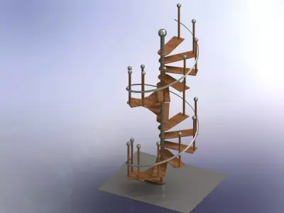 Helical stairs  Free 3D model