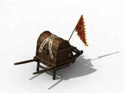 Game Transportation - Dart Cart 01 3D model