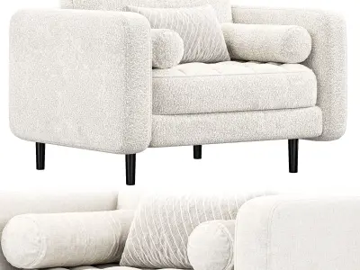 Dennes Chair By Westelm 3D model