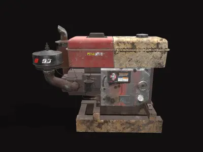 Engine Low-poly 3D model