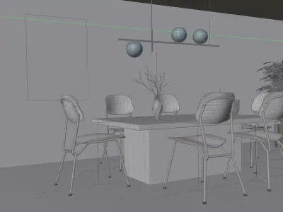 Kitchen furniture set 3D model