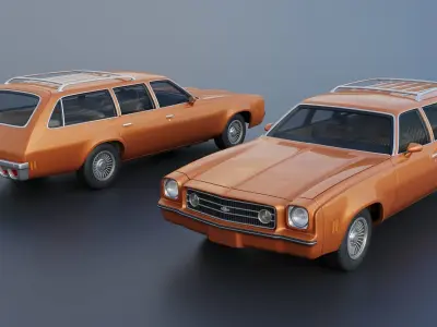 Chevrolet Chevelle Laguna Wagon 1973 3D print model