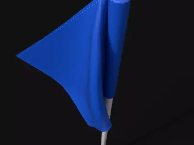 Corner Flag Low-poly 3D model