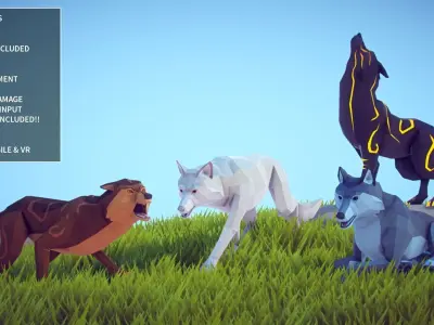 Poly Art Wolf Low-poly 3D model