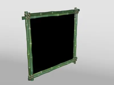 Bamboo Picture Frame Low-poly 3D model