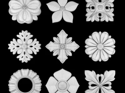 Ornament Element Pack 10 3D model