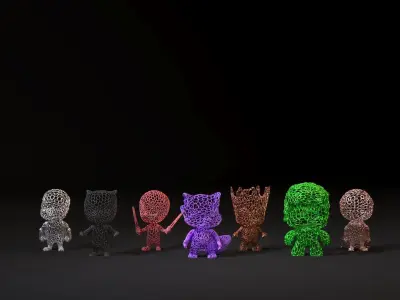 Baby Marvel characters 3D print model