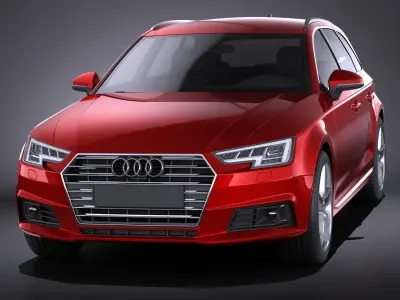 Audi A4 Avant 2016 VRAY 3D model