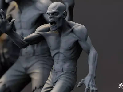 Zombie Statue Pack Low-poly 3D model
