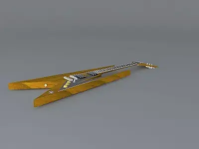 Concept version 1959 flying V guitar Free 3D model