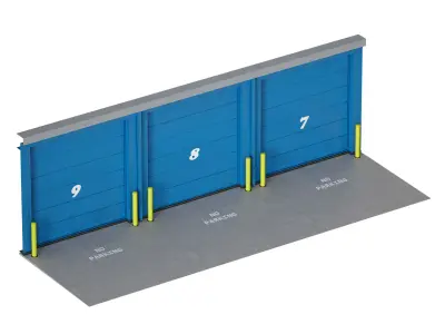 Garage doors - entrance 3D model