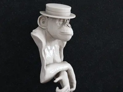 Monkey Lamp Wall Decor 3D print model
