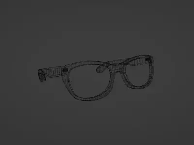Classic Ray-Ban Glasses  Free low-poly 3D model